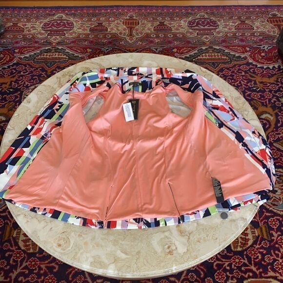 NWT DG2 Diane Gilman Fitted Single Breasted Multi Coloured Jacket - Picture 15 of 16